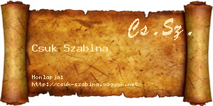 Csuk Szabina névjegykártya
