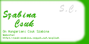 szabina csuk business card